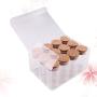 Healifty 12pcs 25ml Glass Jar with Airtight Seal Cork Lid Stoppers Clear Candy Jar Storage Canister for Serving Tea Coffee Spice Sugar Salt