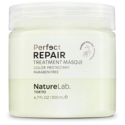 NatureLab Tokyo Perfect Repair Treatment Masque - Moisturizing Keratin Hair Mask, Deep Conditioning for Damaged or Color Treated Hair - Heat + Color Protectant (6.7 Ounce)