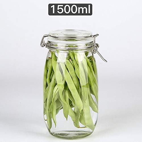 Storage Bottles & Jars - 1pc Transparent Glass Sealed Food Storage Bottle Jar Condiment Cereals Tea Honey Container - Bottles Storage Jars Storage Bottles Jars Glass Honey Container Mason