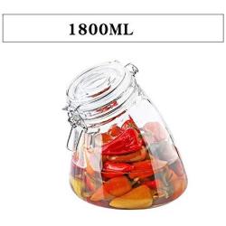 Yl Ly Creative Glass Sealed Jar Lemon Passion Fruit Honey Bottle Transparent Food Storage Milk Powder Candy Home Creative 3000Ml