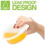 Glotoch 8oz Plastic Containers with Lids- Leakproof Slime,Deli, Food Storage,Soup,Meal Prep Containers.BPA Free,Stackable and Reusable. Freezer & Dishwasher &Microwave Safe(1Cup 48Pack)