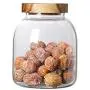 Bouteilles de conservation alimentaire WANGLXST, Pot en verre avec joint en silicone étanche et couvercle en bambou, 1200ml, Transparente Bouteilles de conservation alimentaire WANGLXST, Pot en verre avec joint en silicone étanche et couvercle en bambou, 1200ml, Transparente