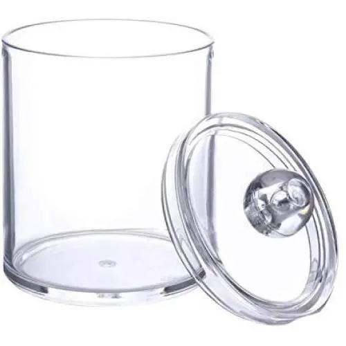 Boîte Organisateur en Acrylique 17cm x 6,8cm - Conteneur Rond pour Rangement, Maquillage, Cotons, Boîte de Nettoyage à l'Écran, Boîte de Cotons, Lingettes. Boîte Organisateur en Acrylique 17cm x 6,8cm - Conteneur Rond pour Rangement, Maquillage, Cotons, Boîte de Nettoyage à l'Écran, Boîte de Cotons, Lingettes.