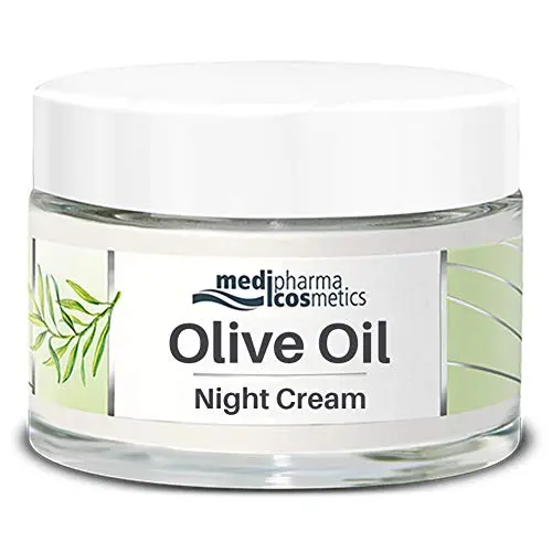 Medipharma Cosmetics Night Care Cream - Infused with Cold Pressed Olive Oil and Ceramides - Daily Use Cream for Face, Neck & Cleavage - Ideal for Dry to Very Dry Skin - 50 ml