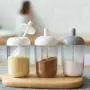 Bocal Transparent Cabilock pour Épices avec Cuillère, Récipient de Rangement pour Sucre, avec Couvercle en Verre et Cuillère (Blanc) Bocal Transparent Cabilock pour Épices avec Cuillère, Récipient de Rangement pour Sucre, avec Couvercle en Verre et Cuillère (Blanc)