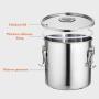 Food Storage Containers Jar 304 Stainless Steel with Lids Airtight Bpa Free Large, Cookie Jar Cereal Coffee Storage Containers Jar for Kitchen Pantry Organization Canister Candy Bulk, 20L/11L