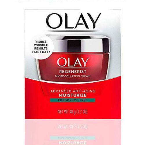 OLAY Regenerist Micro-Sculpting Cream, FRAGRANCE FREE, Moisturizer 1.7 oz (48 g) - MicroSculpting Micro Sculpting