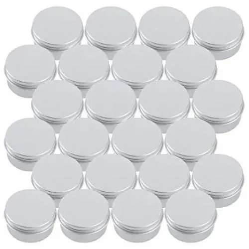 Professionelle Aufbewahrungsvasen aus Aluminium 30ml, kleine runde Metallbehälter mit Schraubverschluss, runde Metallbeschriftungen, Aluminium-Fallrohre, Aluminium-Esstisch, kleine runde Aluminiumbackform