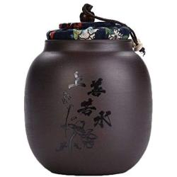 Ceramic Tea Storage Container Kitchen Storage Canister Jar for Candy Coffee - 7.8 x 10 cm/3.1 x 3.9 inches - 28