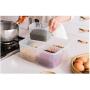 Large-capacity plastic sealed box, compartmentalized crisper box, with lid fruit box, multigrain grain kitchen storage box