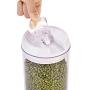 Transparent Plastic Jars, Food Storage canisters with lid Versatile Durable Box Preserving Tank Pack of 2-B 750mlx2