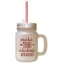 Maroon Make Today Ridiculously Amazing Frosted Glass Mason Jar With Straw