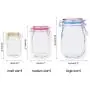 15 Pieces Mason Jar Pattern Zipper Airtight Seal Bags Set Reusable Portable Food Saver Storage Bags for Travel Picnic Camping 15 Pieces Mason Jar Pattern Zipper Airtight Seal Bags Set Reusable Portable Food Saver Storage Bags for Travel Picnic Camping