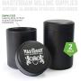 Masterdam Stash Jars - Aluminum Storage Canisters -Airtight, Smell Proof (Black)