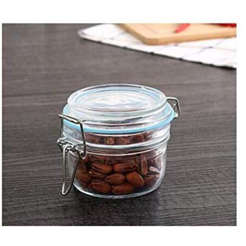 1 Piece Glass Storage Bottles Jars with Lid Large Capacity Honey Candy Jar Kitchen Container Sealed with Cover,200Ml-1