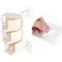 Clear Seasoning Box, Sticking Rotary Seasoning Kitchen Pepper Sugar Jar Spice Rack Food Box Storage(Beige)