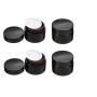 Wresty 4 Pcs Amber Glass Cosmetic Jar Empty Refillable Makeup Sample Comtainer Cosmetic Cream Container Pots With Inner Liners (30g)