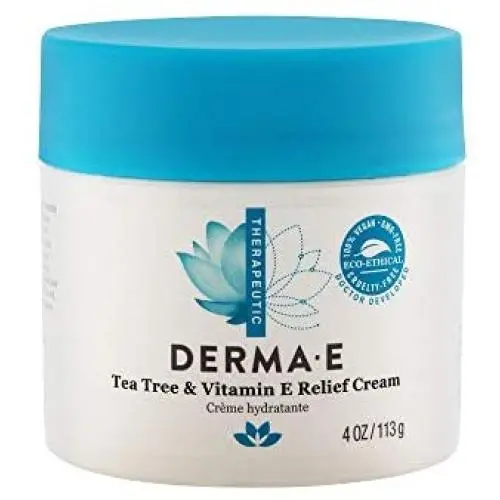 Derma E Tea Tree and Vitamin E Relief Cream, 4oz Derma E Tea Tree and Vitamin E Relief Cream, 4oz