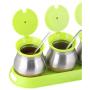 Mini Spice Jars Kitchen combination seasoning box stainless steel sealed moisture-proof seasoning jar