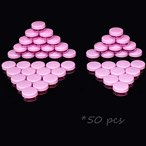 Tiny Sample Containers 3 Gram Sample Jars 50pcs Makeup Sample Containers with Lids