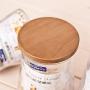 HOUSIYU Candy Jar Glass Sealed Wooden Lid Food Storage Tank, Suitable for Household Kitchen Bathroom Accessories Storage Container, 0.65L