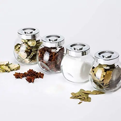 XSWZAQ Double bottom bottle glass sealed storage tank with lid candy seasoning food jar small mini bottle XSWZAQ Double bottom bottle glass sealed storage tank with lid candy seasoning food jar small mini bottle