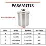 LEGOU Coffee Canister Airtight Container Stainless Steel Storage Jars,Tea and Coffee Storage Jars, Sealed Container for Coffee, Tea, Nuts and Powders Coffee Canister,B