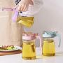 Kitchen Glass Oil Pot Home Transparent Oil Vinegar Soy Sauce Seasoning Bottle Creative Spice Oil Bottle Tank Container Condiment bottles (Color : Purple)