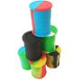 Silikonschalen Behälter 100 Stück, Trombenform, Sortierte Farben, 11 ml für Öl, Wachs, Konzentrate - Silikondabbehälter (100)