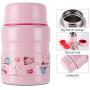 Vmotor Insulated Lunch Container Thermos Food Jar 17 oz Stainless Steel Vacuum Bento Lunch Box for Kids Adult with Spoon Leak Proof Hot Cold Food for School Office Picnic Travel Outdoors