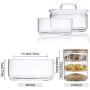 HIZLJJ Stackable 200ml 3-layer Food Storage Containers with Airtight Lid, Glass Storage Jar for Pasta, Tea, Coffee, Cookies, Snacks (Color : Style A)