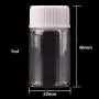 | Storage Bottles & Jars | 5ml 6ml 7ml 10ml 14ml Mini Clear Glass Bottles with White Plastic Screw Cap Empty Spice Bottles Jars DIY Crafts Vials | by HUDITOOLS | 1 PCs