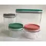 Multipurpose container set 4 piece (4, Clear Container set)
