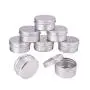 10er Silberner 15ml/0.5oz Mehrzweck Leerer Füllbarer Schraubdeckel Aluminiumboxen Runder Lippenpflegecreme Töpfe Kosmetikbehälter Süßigkeiten Teepfannentöpfe Behälter für Artikelaufbewahrung