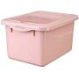 Daycount Food Storage Bucket With Lid, Thickening Plastic Box Sealed Cans Rice Container for Miscellaneous Grains, Dried Fruit, Snacks and Nuts Large Capacity 10kg/22 pounds (Pink)