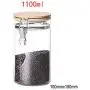 Bocal de Conservation Alimentaire en Verre Tenrry avec Couvercle en Bambou Étanché et Bouchon à Clipser Bocal de Conservation Alimentaire en Verre Tenrry avec Couvercle en Bambou Étanché et Bouchon à Clipser