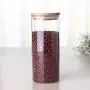 450/650/950 ml Mehrzweck Bambusdeckel Glasbehälter Luftdichte Gläser für Getreide, Tee, Kaffee, Kapseln, Süßigkeiten, Lebensmittel, 950 ml