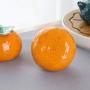 KUKI Cute Orange Shape Ceramic Portable Travel Tea Seal Canister Jar Storage/Tea Containers/Tea Pot/Tea Candy/Coffee Bean Storage/Business Wedding Gifts (one pcs)
