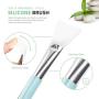 Facial Mask Mixing Bowl Set, Teenitor DIY Facemask Mixing Tool Kit with Silicon Face Mask Brush Facial Mask Bowl Stick Spatula Gauges Puff, Pack of 8, Green