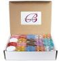 Beauticom 40 Pieces 5G/5ML Empty Clear Container Jars with MultiColor Lids for Powder Makeup, Cream, Lotion, Lip Balm/Gloss, Cosmetic Samples