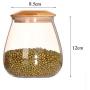 Mushroom Shaped Glass Storage Jars Food Storage Containers with Bamboo Wooden Lids For Sugar Candy Cookie Coffee Beans Rice and Spice Jars