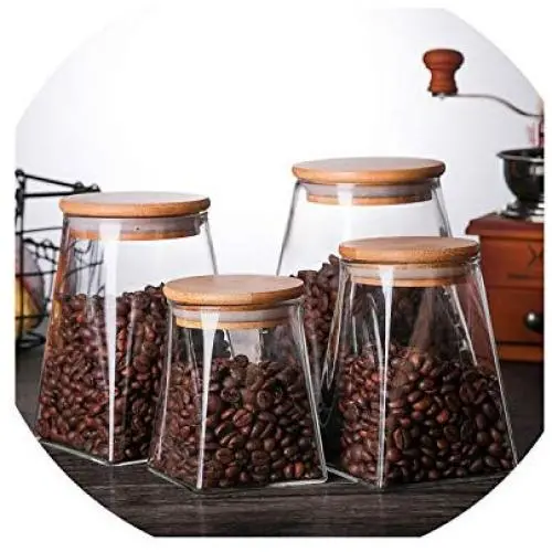 Glasbehälter für Kaffee, Tee, Zucker & Süßigkeiten - 350ml/500ml/750ml/950ml - Küchenbehälter, Glasbehälter für Süßigkeiten, Zucker & Tee.