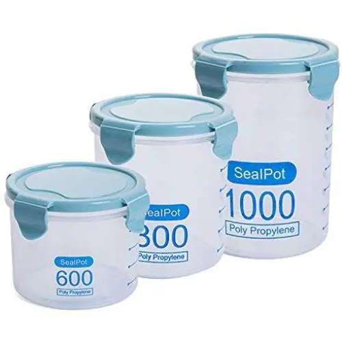 Contenant Transparent en PP pour Aliments avec Bouchon Scellé - Stockage de Grains, Haricots, Sucre, Café, Graines Contenant Transparent en PP pour Aliments avec Bouchon Scellé - Stockage de Grains, Haricots, Sucre, Café, Graines