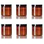 8 Oz Schwarze Plastikdose – Pack von 12 – PremiumVials