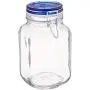 Bormioli Rocco Fido Square Glasbehälter mit Blauen Deckel, 2 Liter