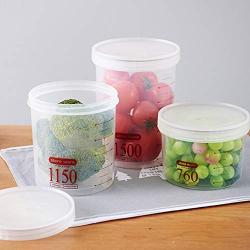 JIJIKOKO Airtight Kitchen Rice Jar Nuts Storage Cereal Grain Box Cylinder Organizer Food Barrel Snacks Storage Container with Lid Mildew and Moisture Proof (S)