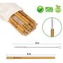 Organic Reusable Bamboo Drinking Straws by StrawPanda- 15 Pack biodegradable straws includes cleaning brush and carrying case, perfect for kids and adults. Great plastic alternative…