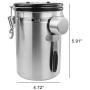 Airtight Coffee Can 1500ML Smooth Surface Portable Sealed Stainless Steel Container Can Jar with Vent Valve Coffee Storage Containers