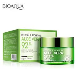 BIOAQUA 92% Aloe Vera Refresh Cream Soft Smooth Silky Skin Lightening Natural Extract Moisturizing 50g