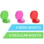 Capsules de Récipients Plastiques Colorés pour Bouteilles en Verre Mason Ball Kerr – 6 Regular et 6 Wide Mouth, Étanchées pour Conservation/Conserver Capsules de Récipients Plastiques Colorés pour Bouteilles en Verre Mason Ball Kerr – 6 Regular et 6 Wide Mouth, Étanchées pour Conservation/Conserver